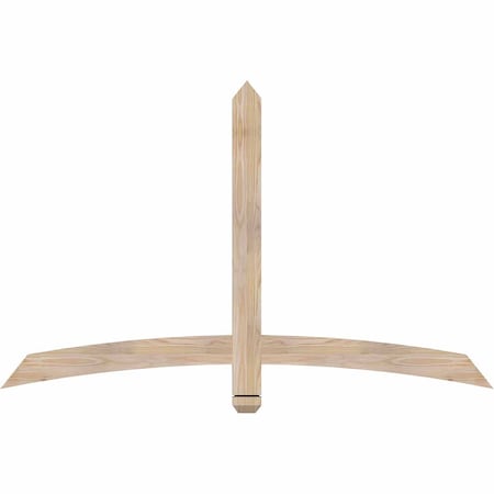 Ekena Millwork Bellingham Smooth Timber Gable Bracket, Douglas Fir, 60"W x 38"H x 1 1/2"D x 3 1/2"F, 15/12 Pitch GBW060X38X0204BEL00SDF
